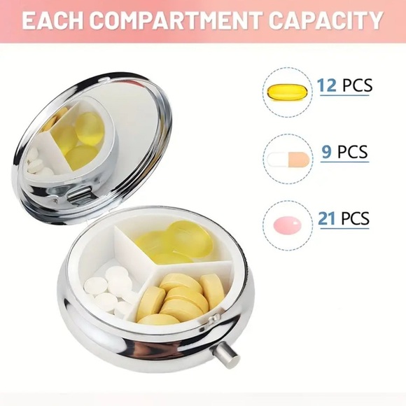 🐰 Stay Salty Multi-Use Pill Box Mirror Container - Picture 7 of 8
